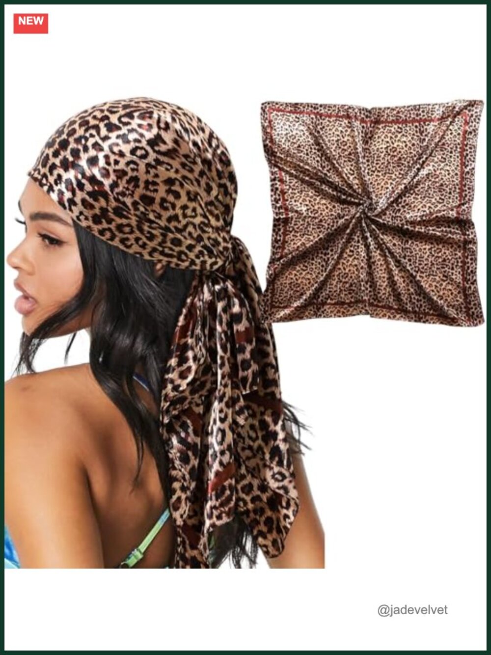 Large Satin Head Scarf for Women Silk Hair Scarf Bandana